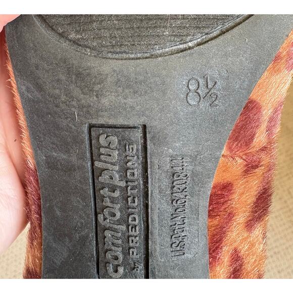 Faux Fur Leopard Spots Animal Pumps Comfort Plus Predictions Heels Women's 8.5 - Picture 8 of 8